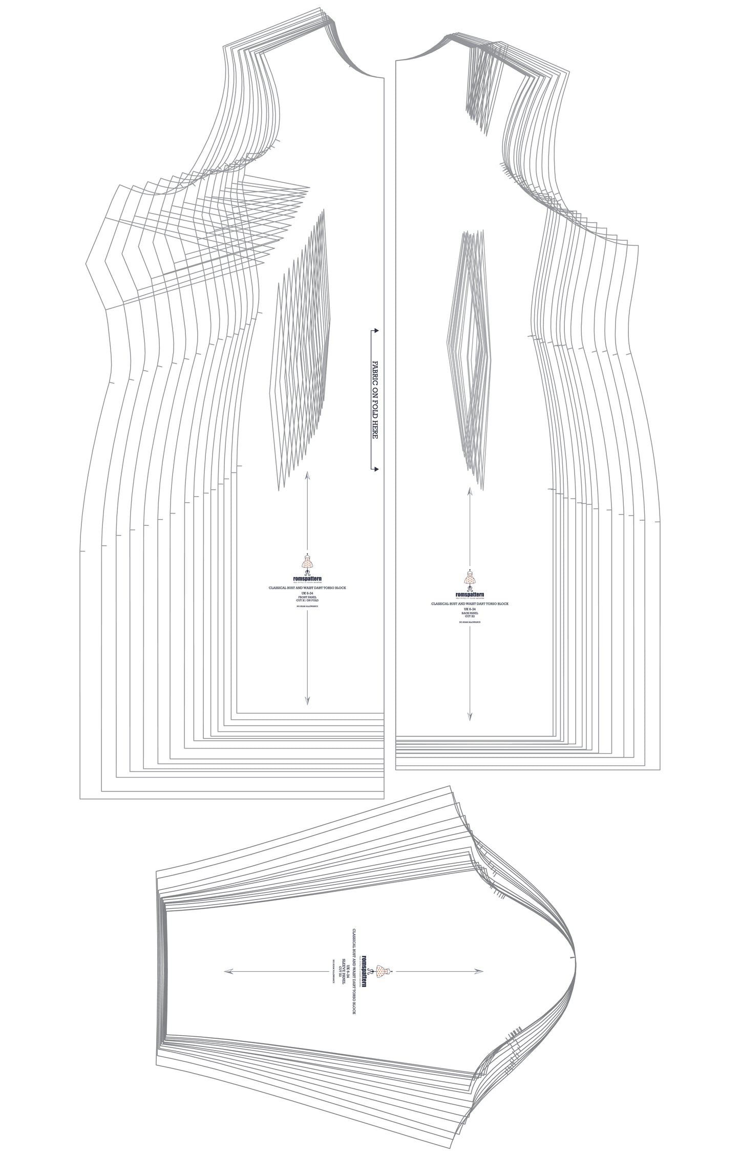Classical Bust and Waist Dart Torso Block