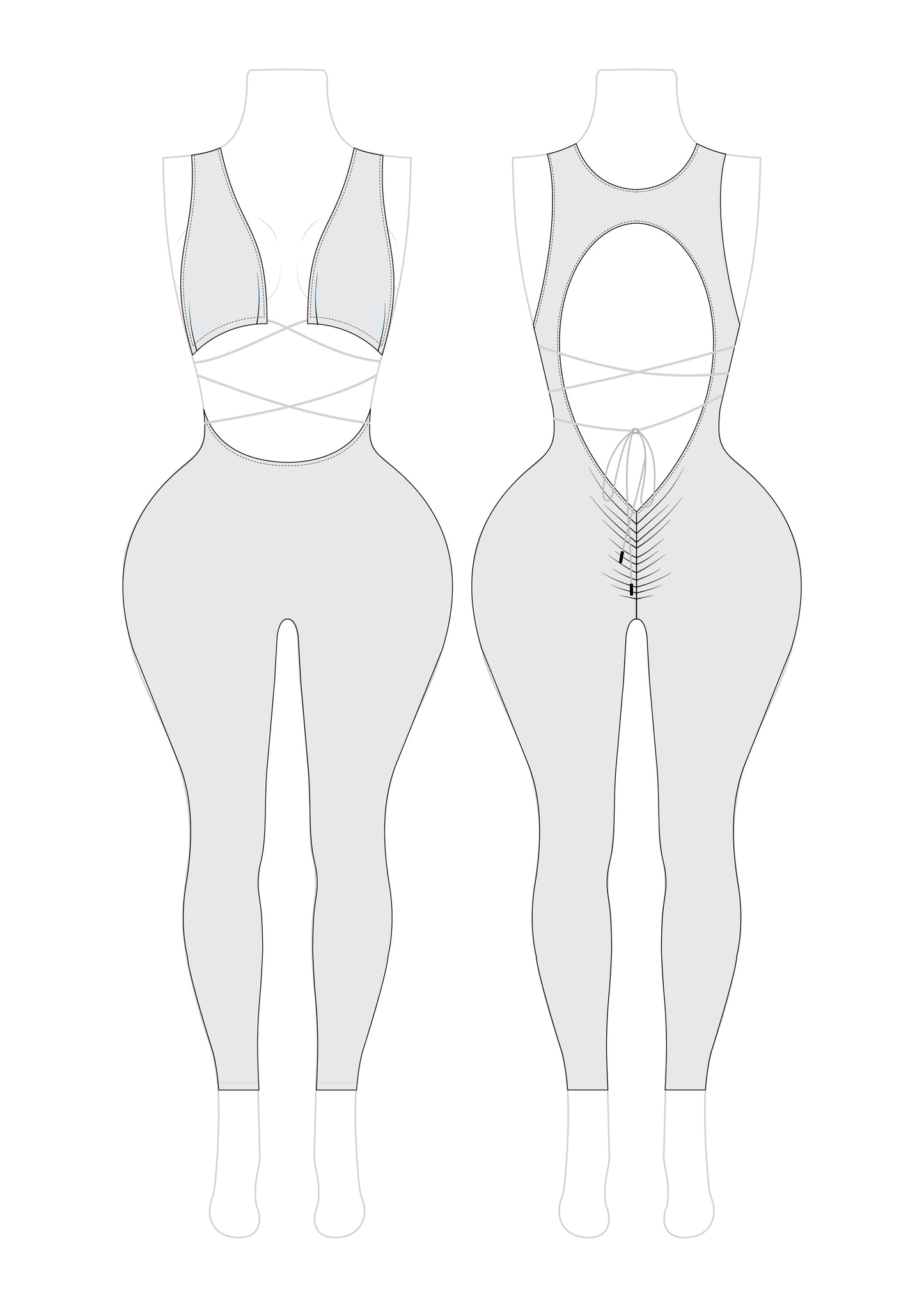 Romspattern™ Criss Cross Leopard Bodysuit