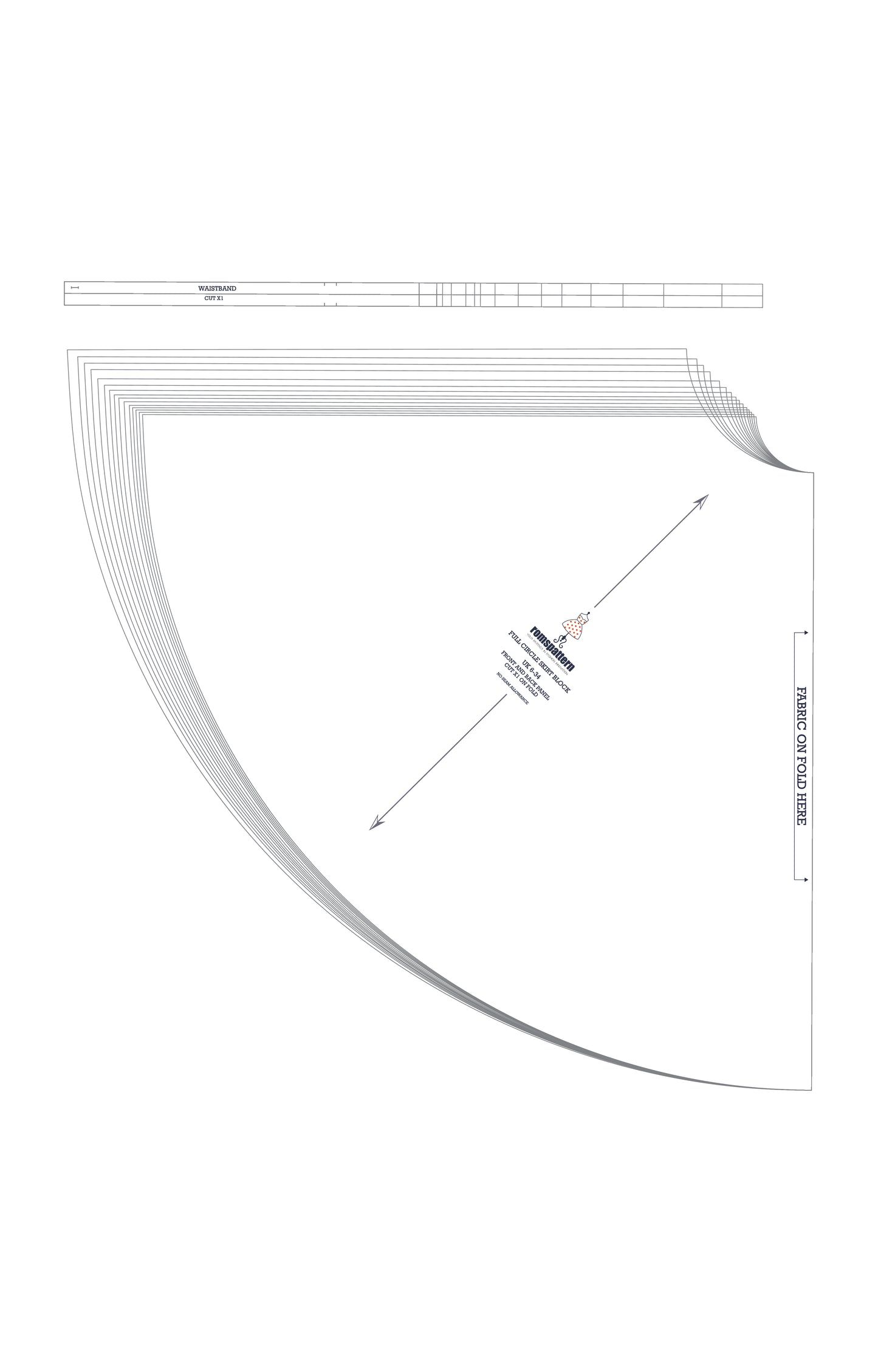 Full Circle Skirt Pattern Block