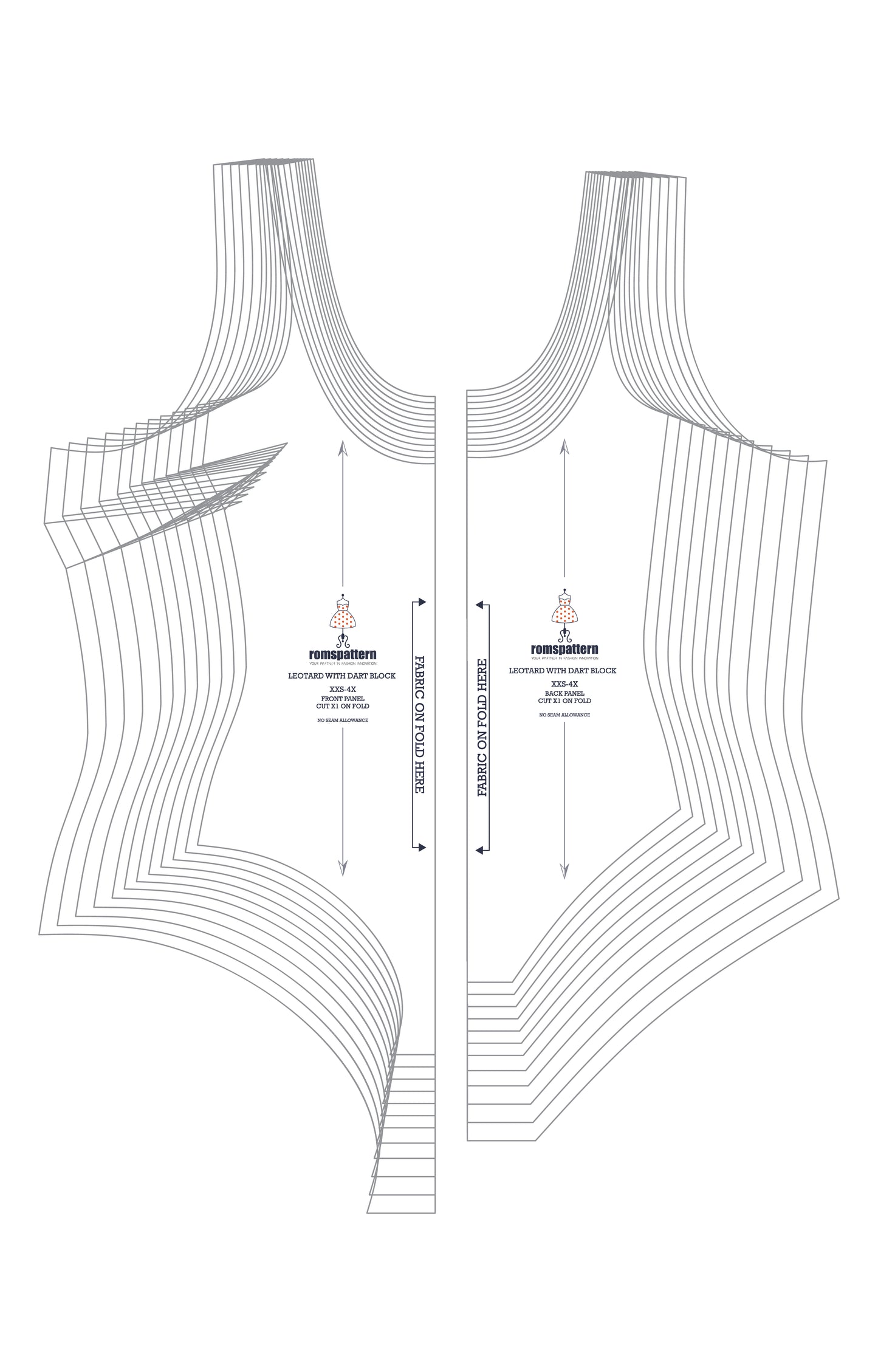 Leotard with Dart Block Sewing Pattern