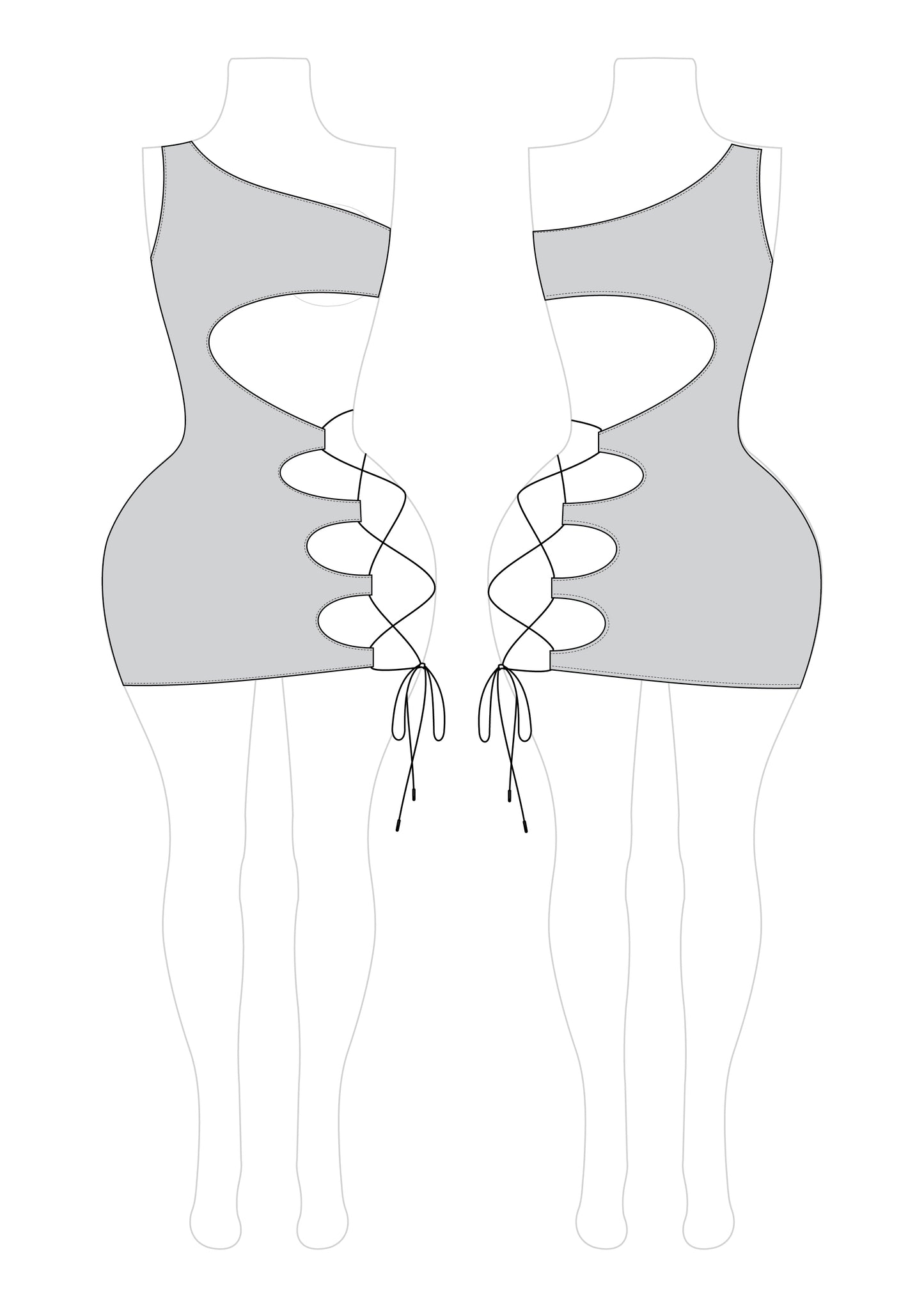 Romspattern™ WildLoop Cutout Lace Dress Pattern PDF