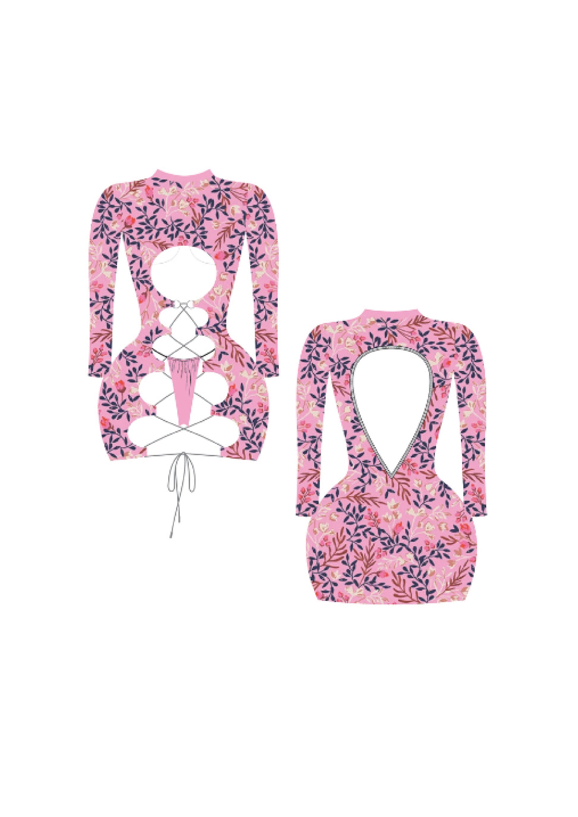 Romspattern™ BloomSnare Cut-Out Dress Pattern PDF