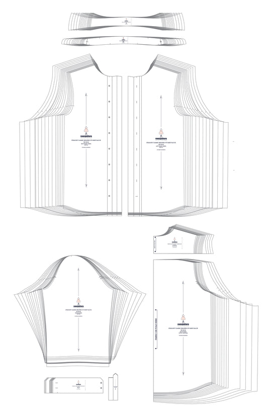 Men's Classic Fit Shirt Block Sewing Pattern