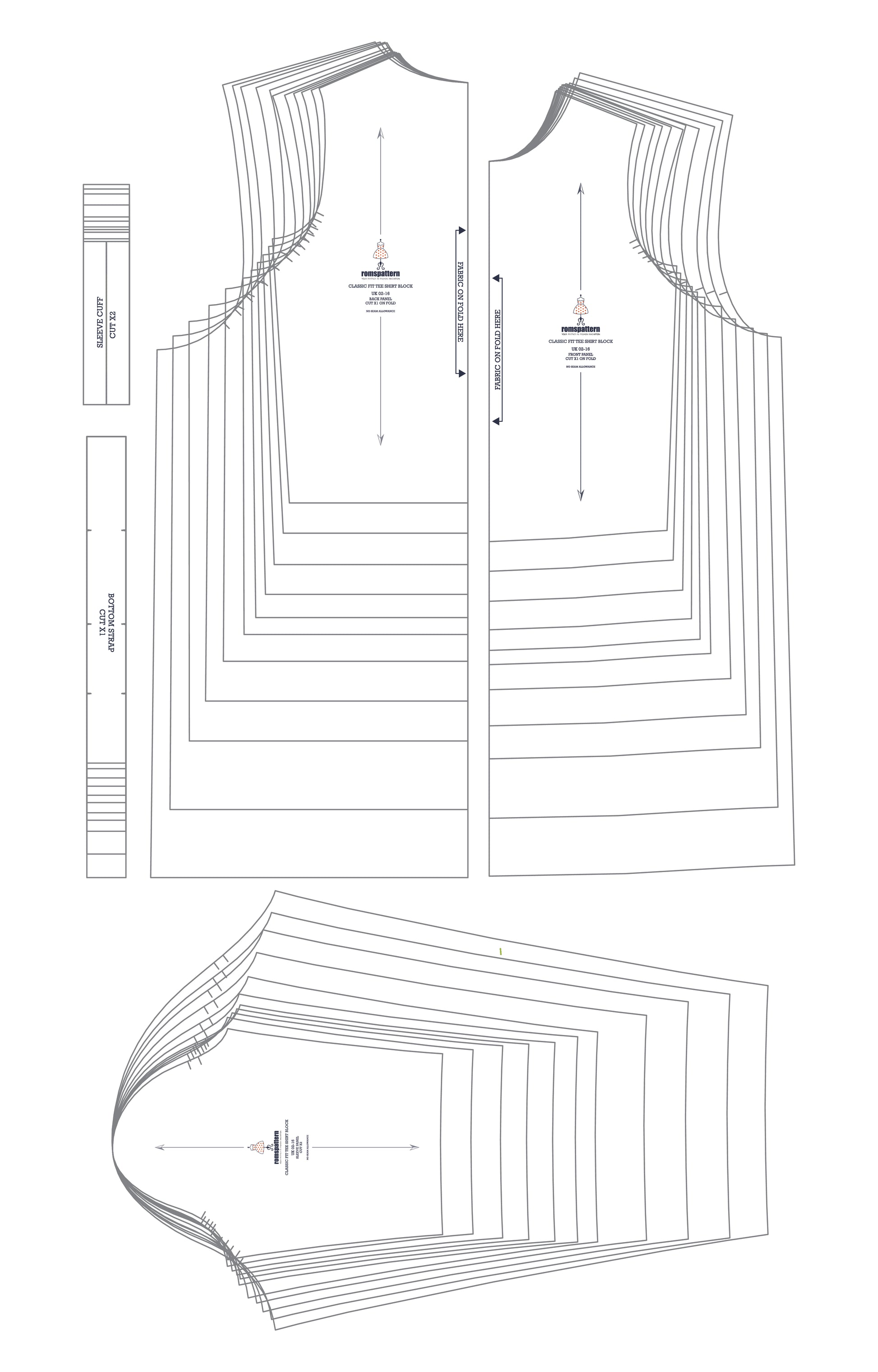 Children's Classic Fit T-Shirt Block Sewing Pattern | Sizes 2Y-16Y |