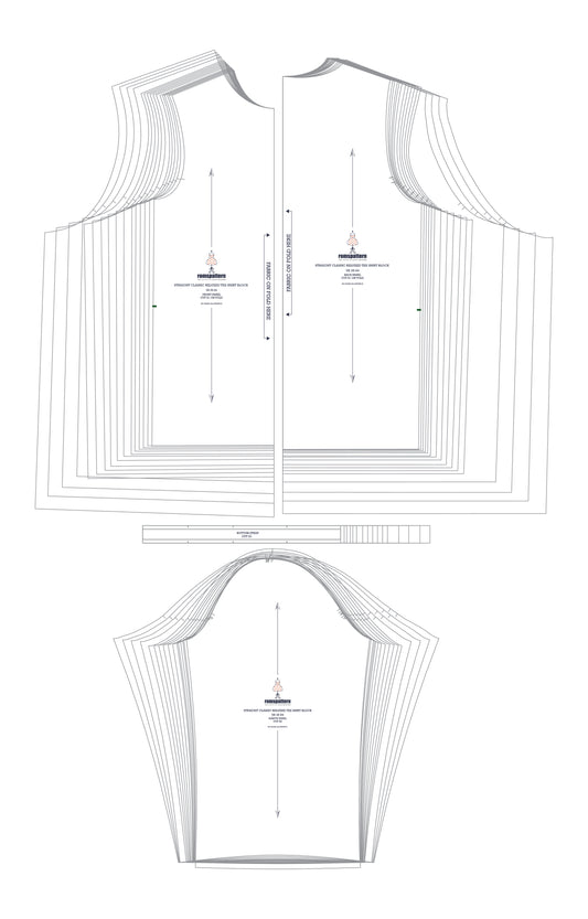 Mens Classic Fit T-Shirt Block Sewing Pattern