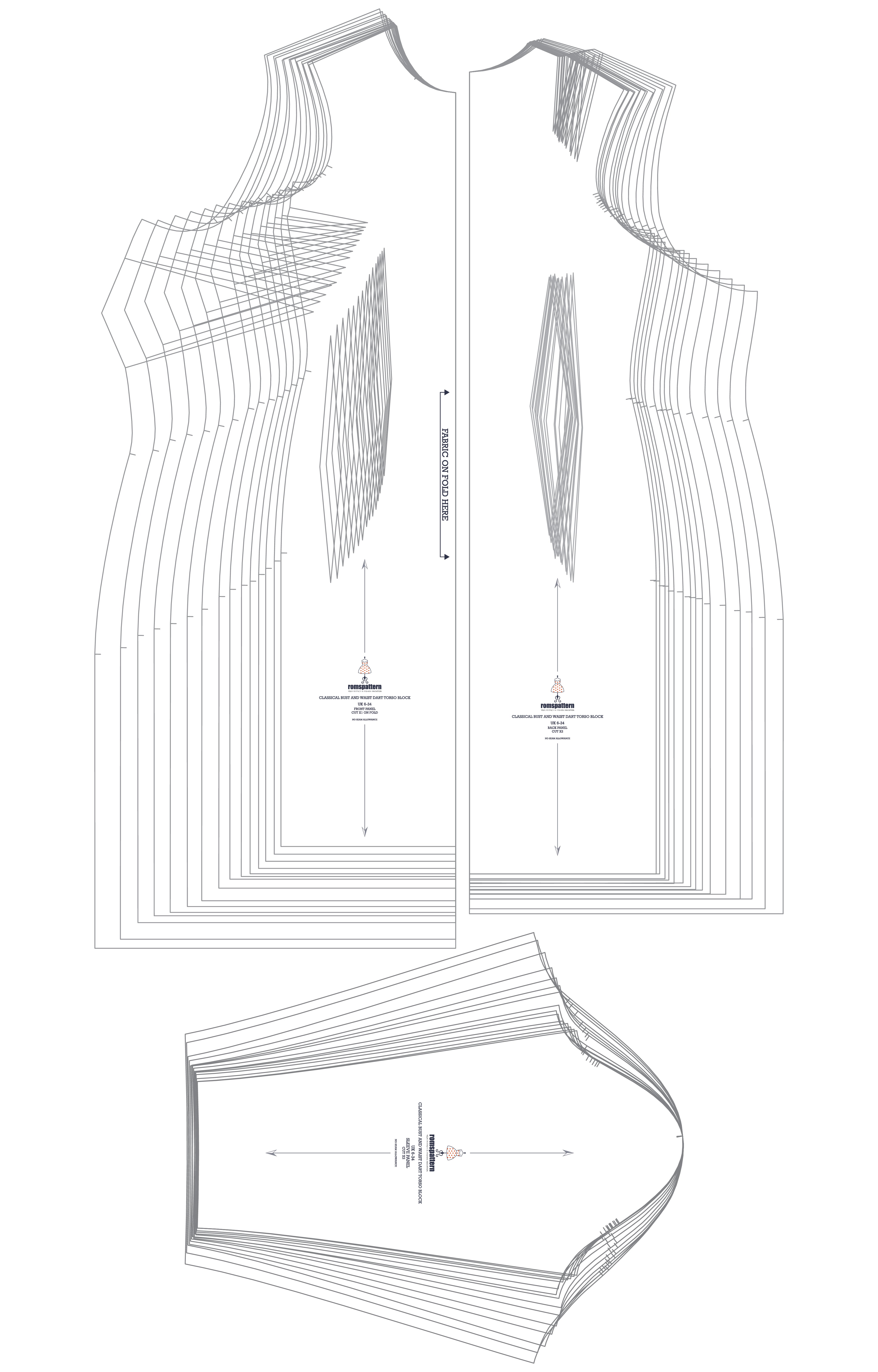Classical Bust and Waist Dart Torso Block
