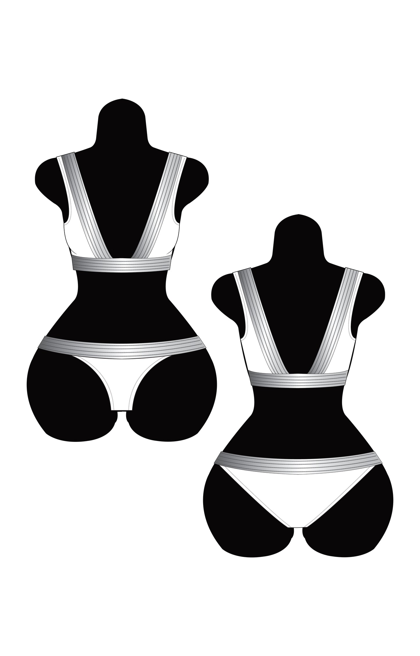 Elastic Band Two-Piece Dancewear Set Sewing Pattern – Style 018