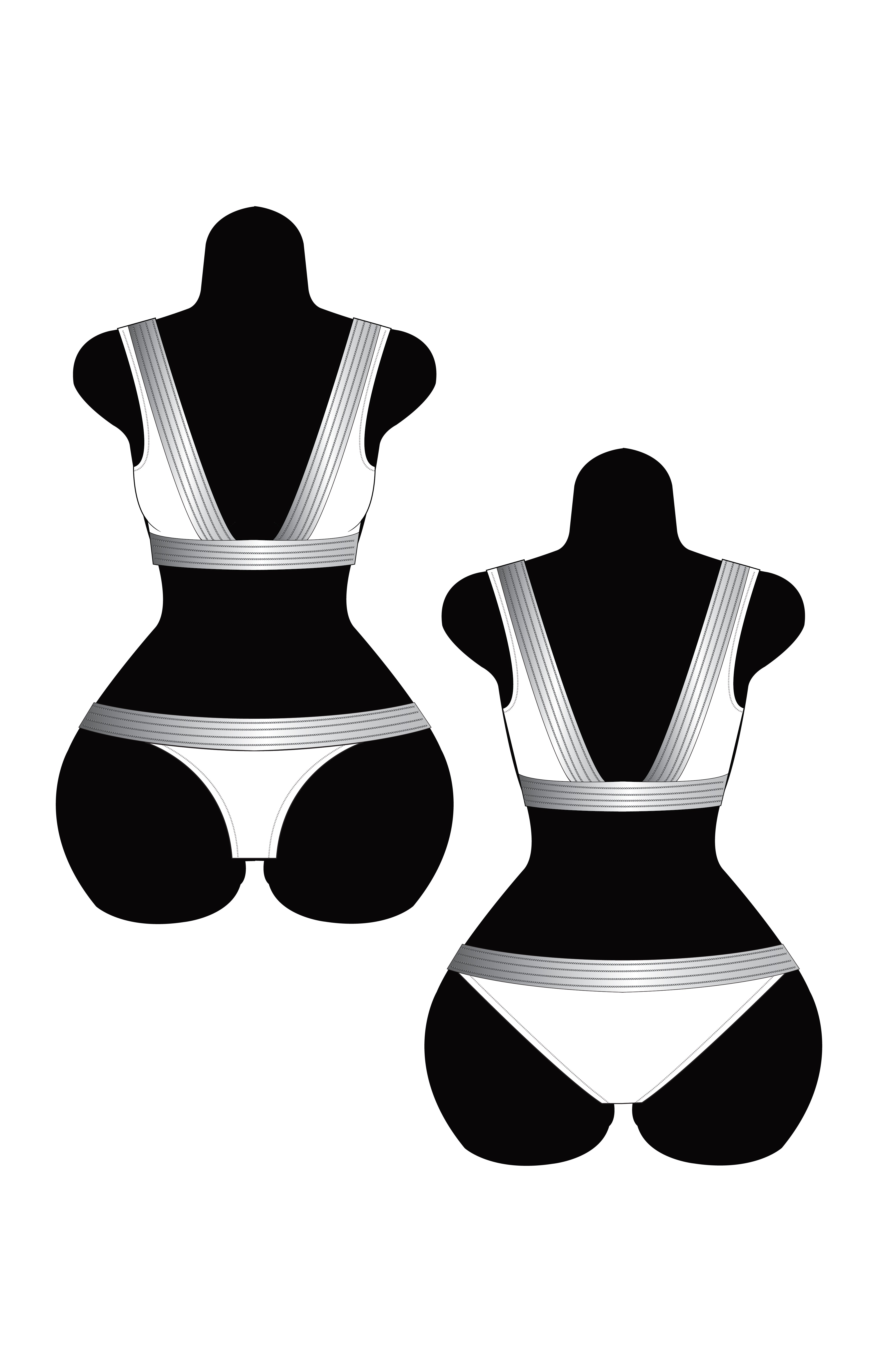 Elastic Band Two-Piece Dancewear Set Sewing Pattern – Style 018