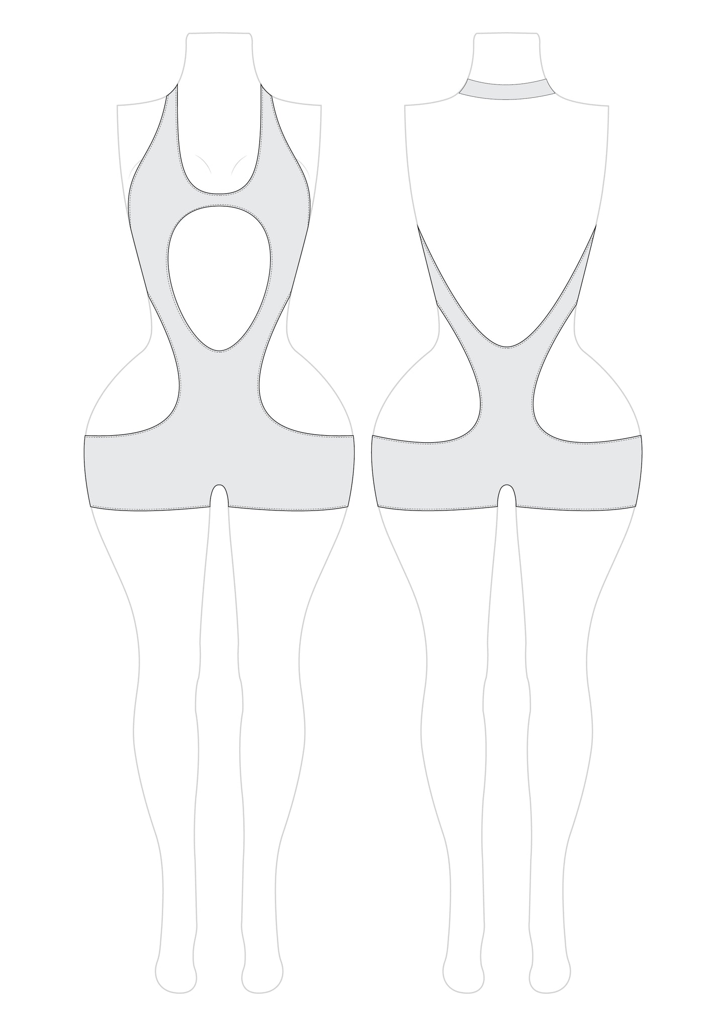 Romspattern™ GalaxyLoop Monokini Sewing Pattern PDF