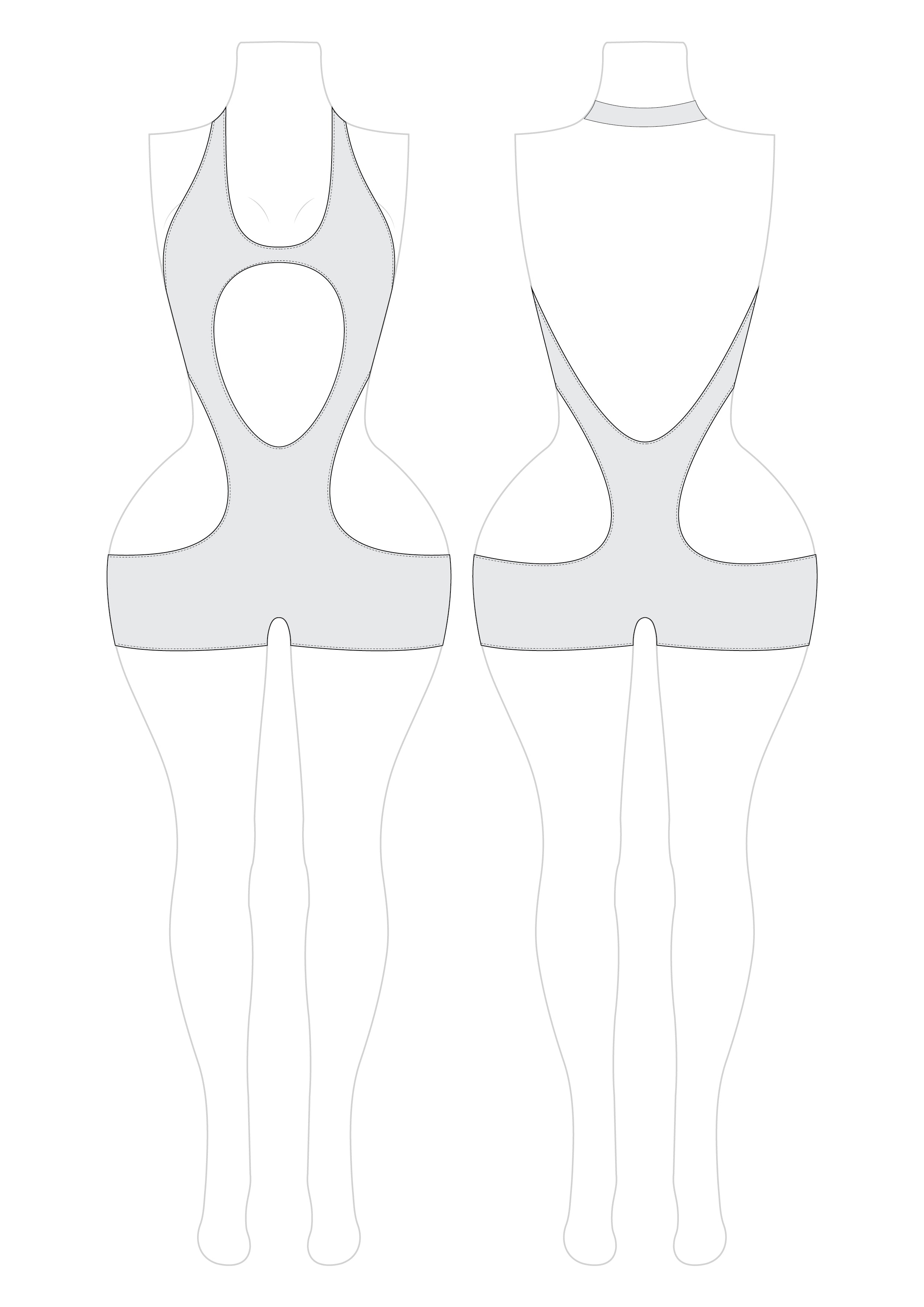 Romspattern™ GalaxyLoop Monokini Sewing Pattern PDF