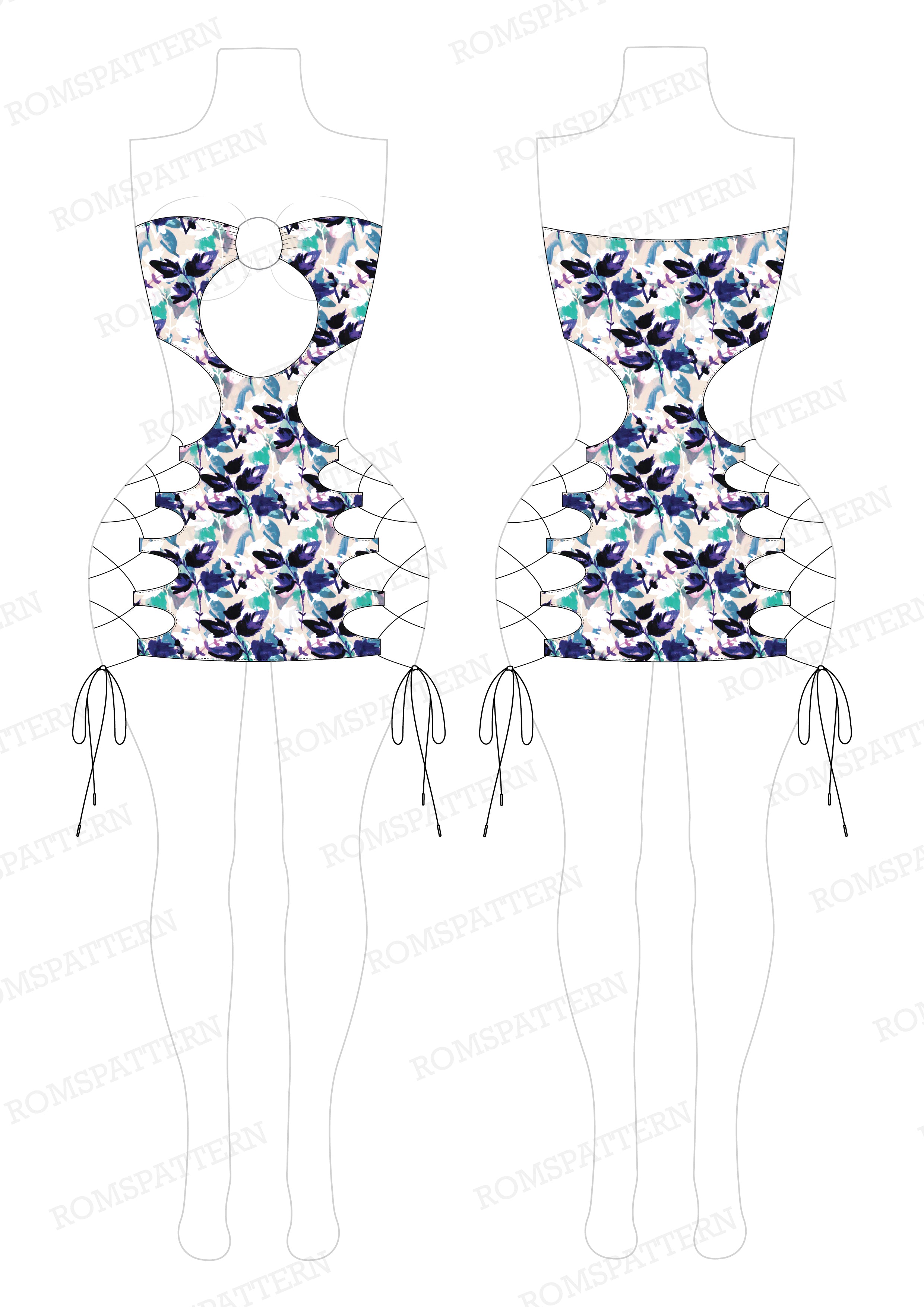 Romspattern™ KnotLace Dress Pattern PDF