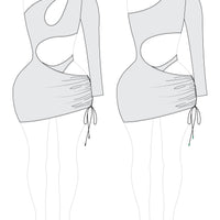 Romspattern™ Leaf Lush Cut-Out Dress Sewing Pattern PDF