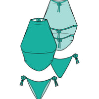 Romspattern™ – Minimal Halter Bikini Sewing pattern PDF