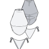 Romspattern™ – Minimal Halter Bikini Sewing pattern PDF