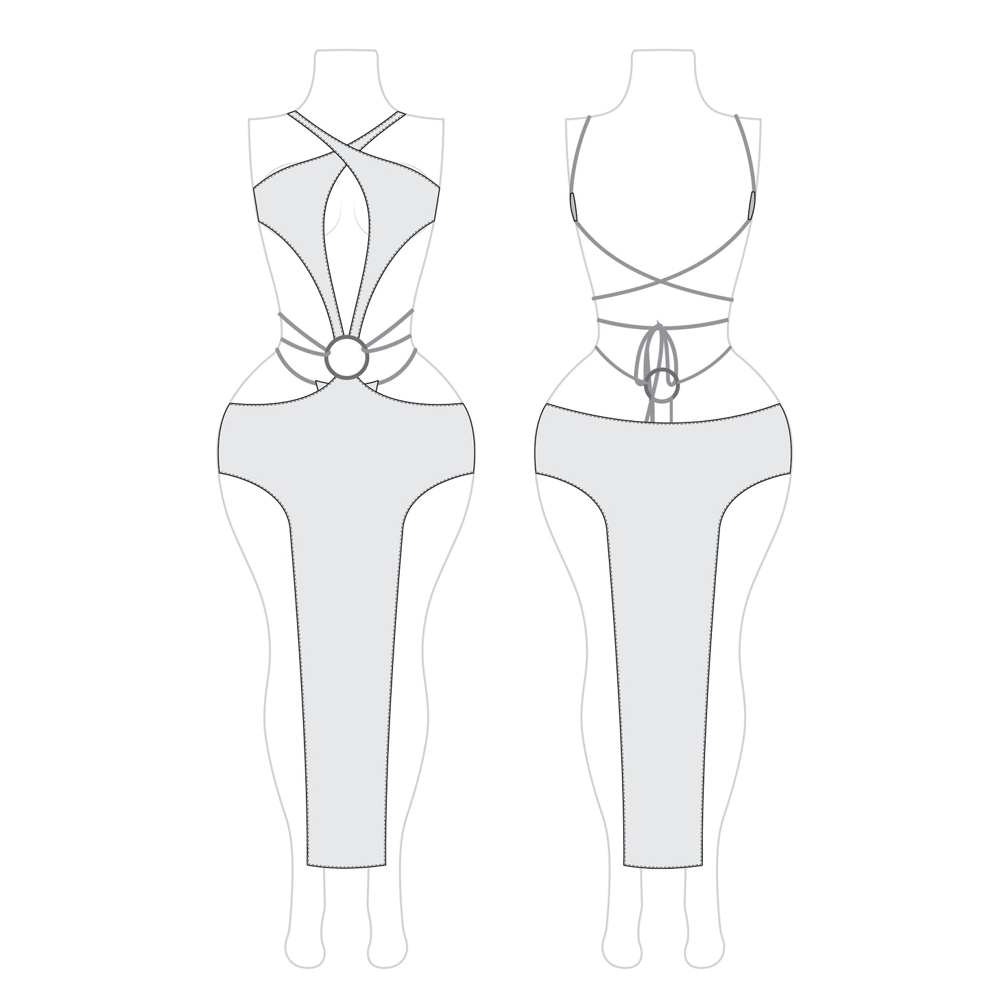 Romspattern™ MonoStrap Ring Bodysuit PDF Pattern