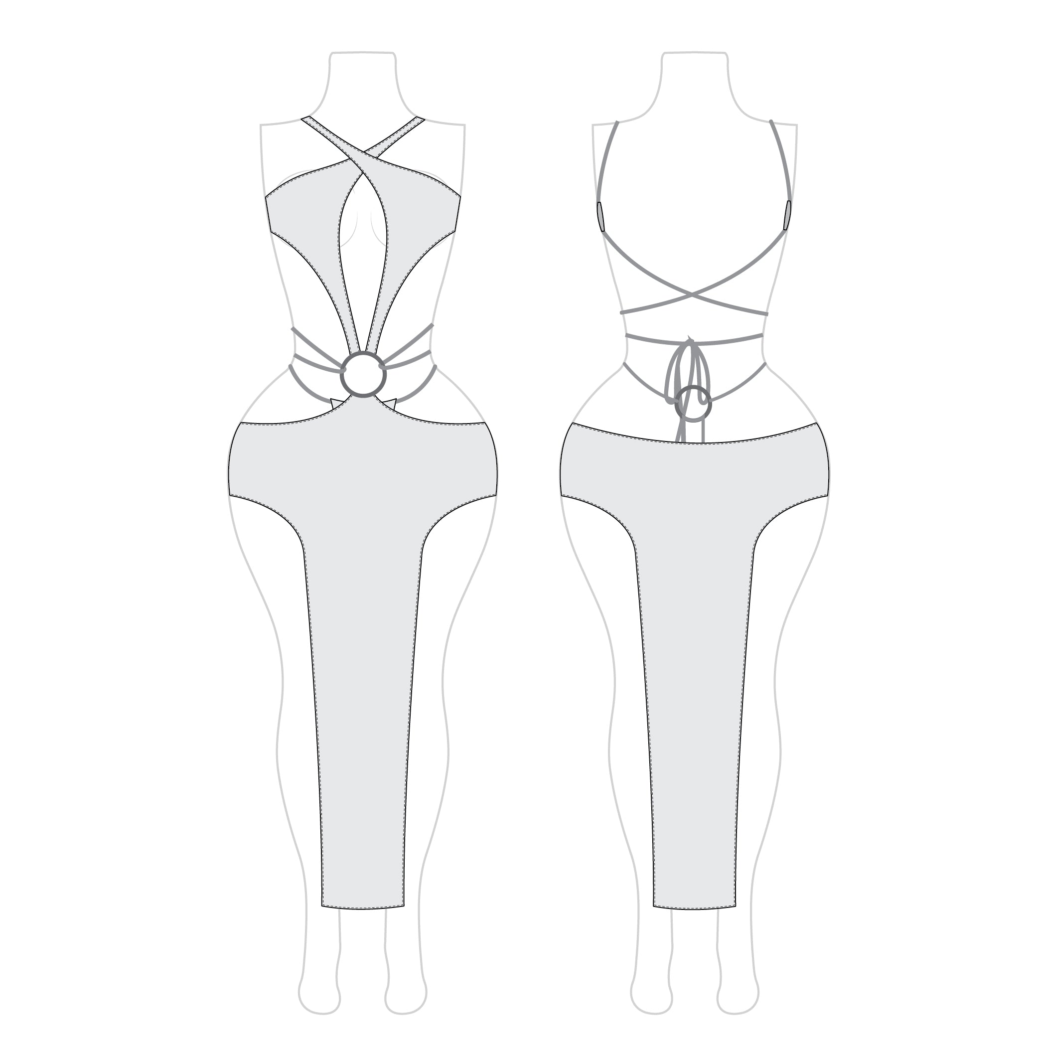 Romspattern™ MonoStrap Ring Bodysuit PDF Pattern