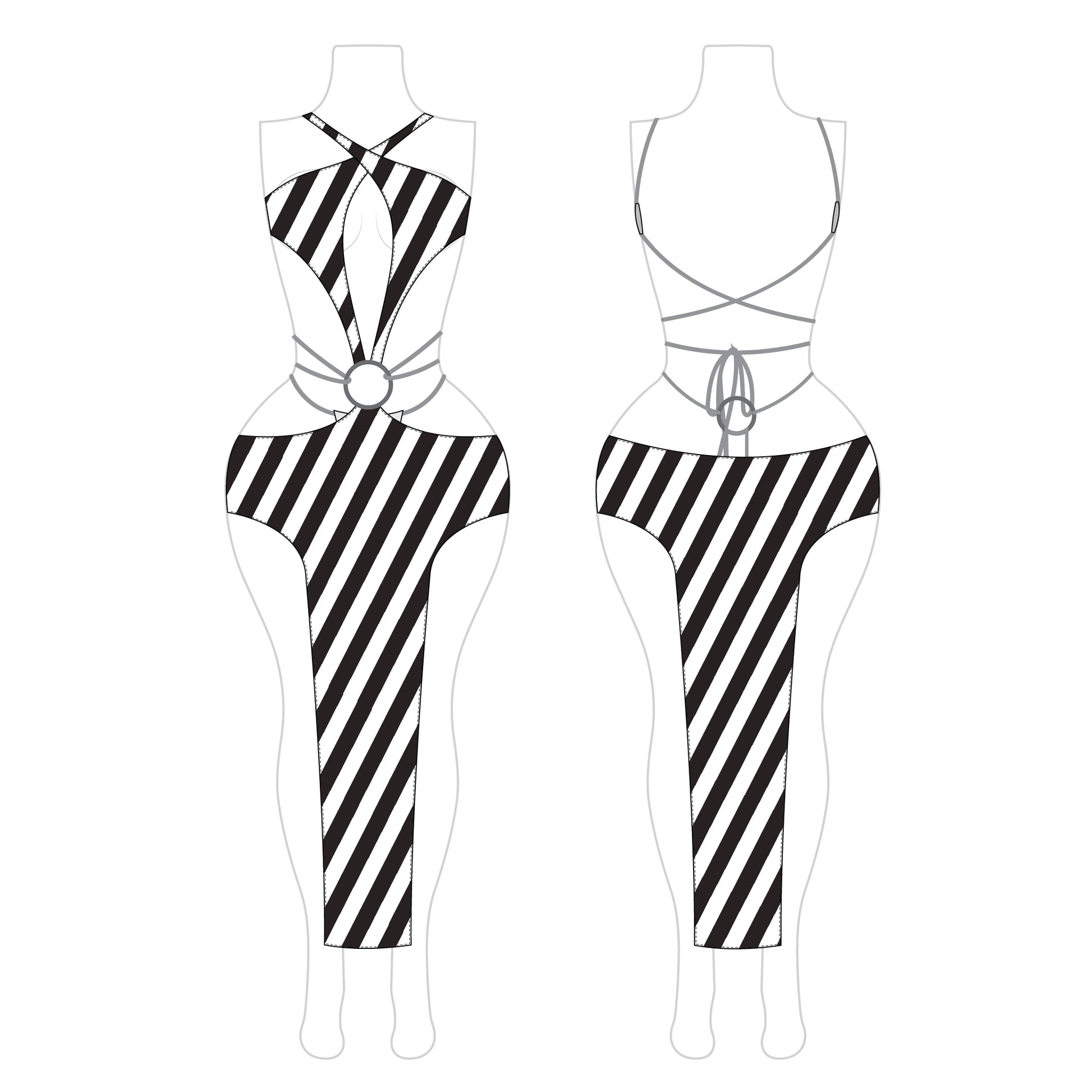 Romspattern™ MonoStrap Ring Bodysuit PDF Pattern