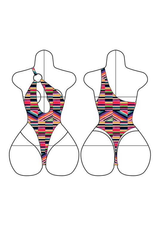 Romspattern™ One-Shoulder Ring Monokini Sewing Pattern PDF