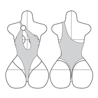 Romspattern™ One-Shoulder Ring Monokini Sewing Pattern PDF