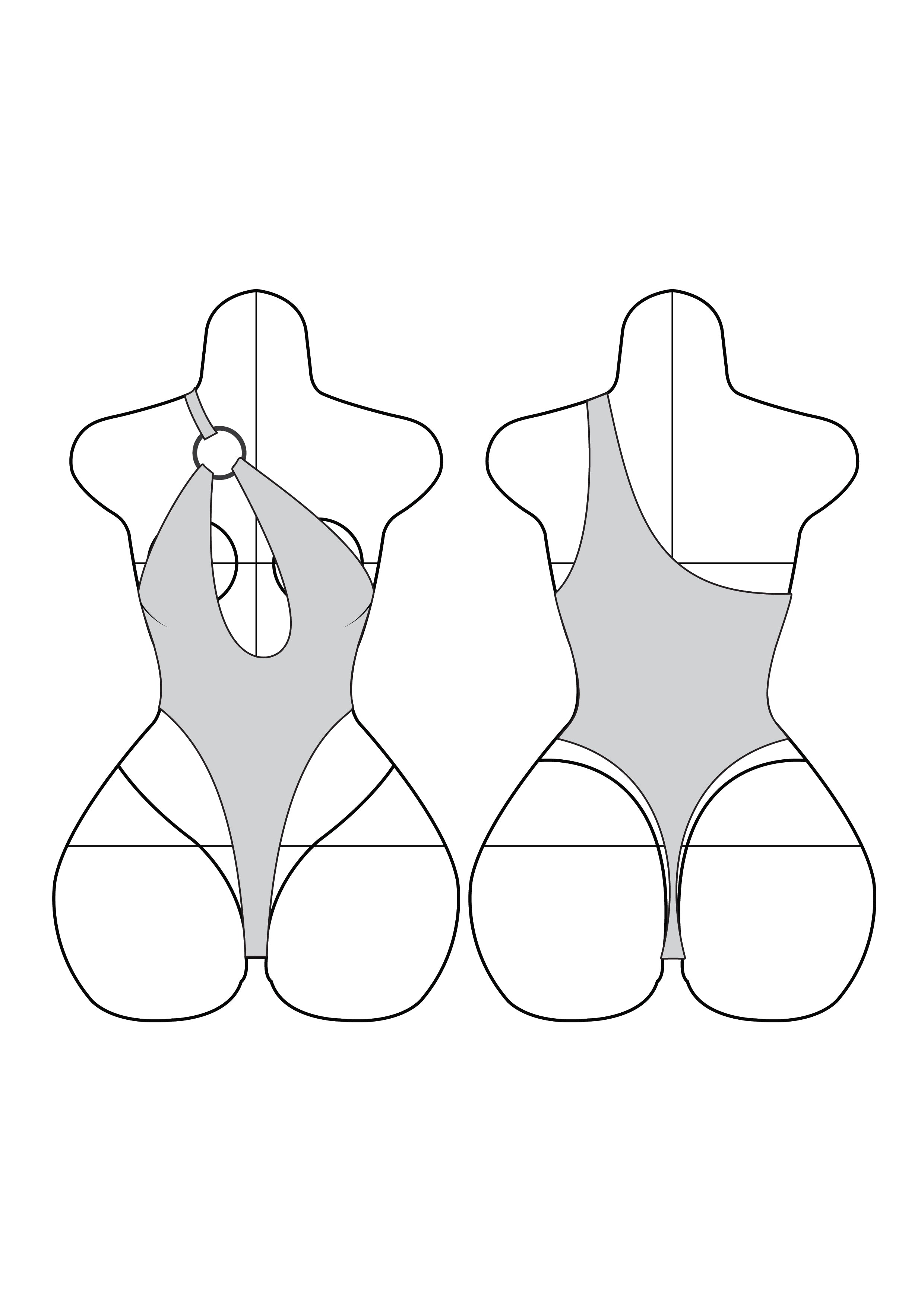Romspattern™ One-Shoulder Ring Monokini Sewing Pattern PDF