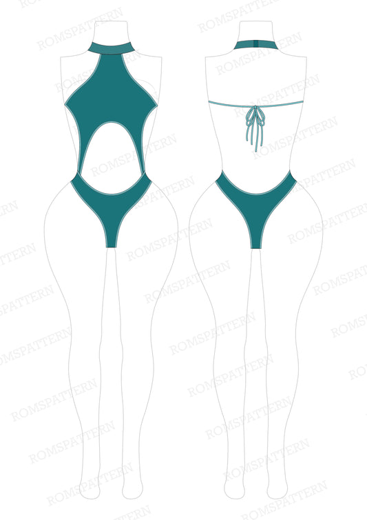Romspattern™ CoreHalo Monokini Sewing Pattern PDF