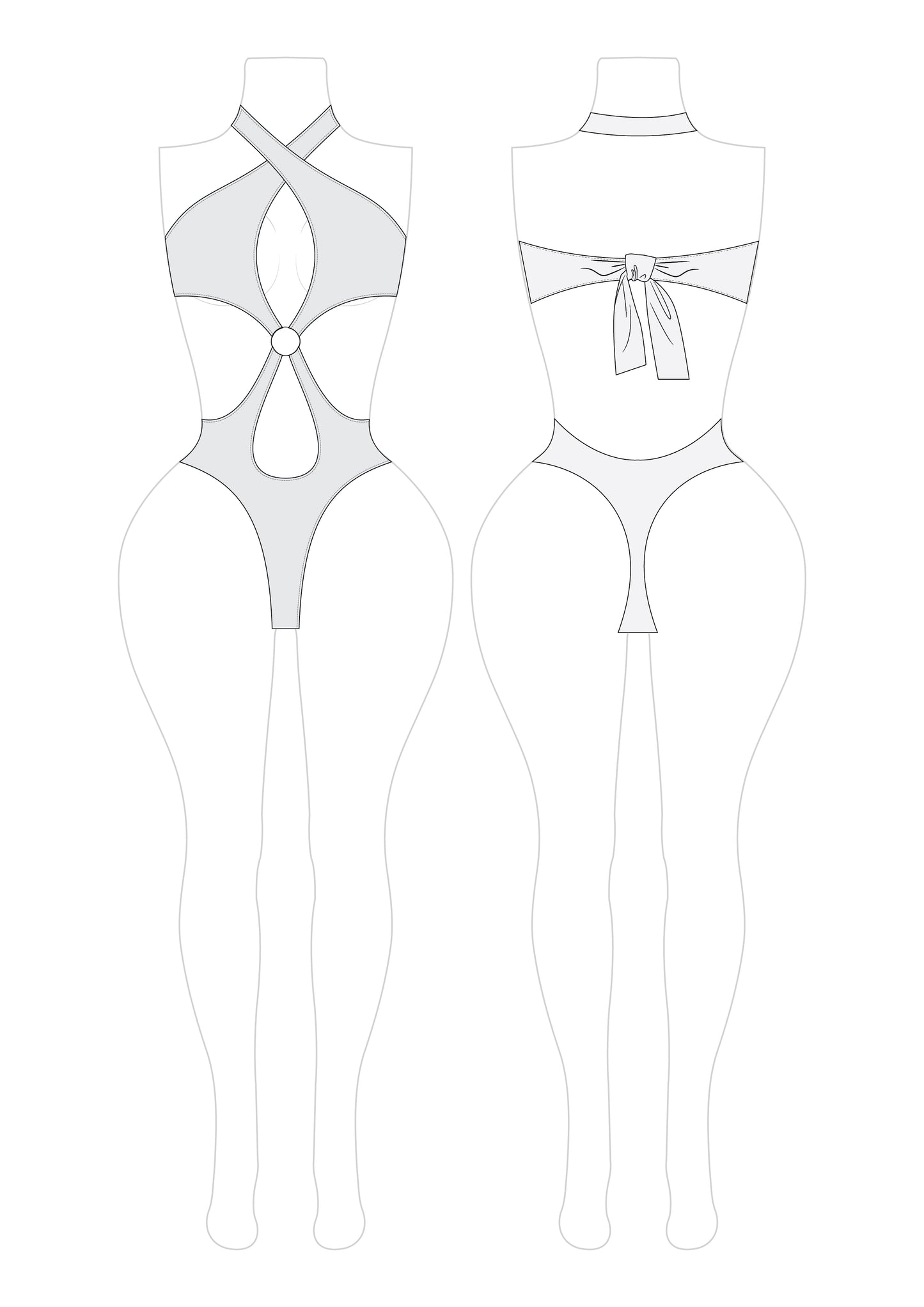 Romspattern™ Leopard Monokini  Pattern PDF