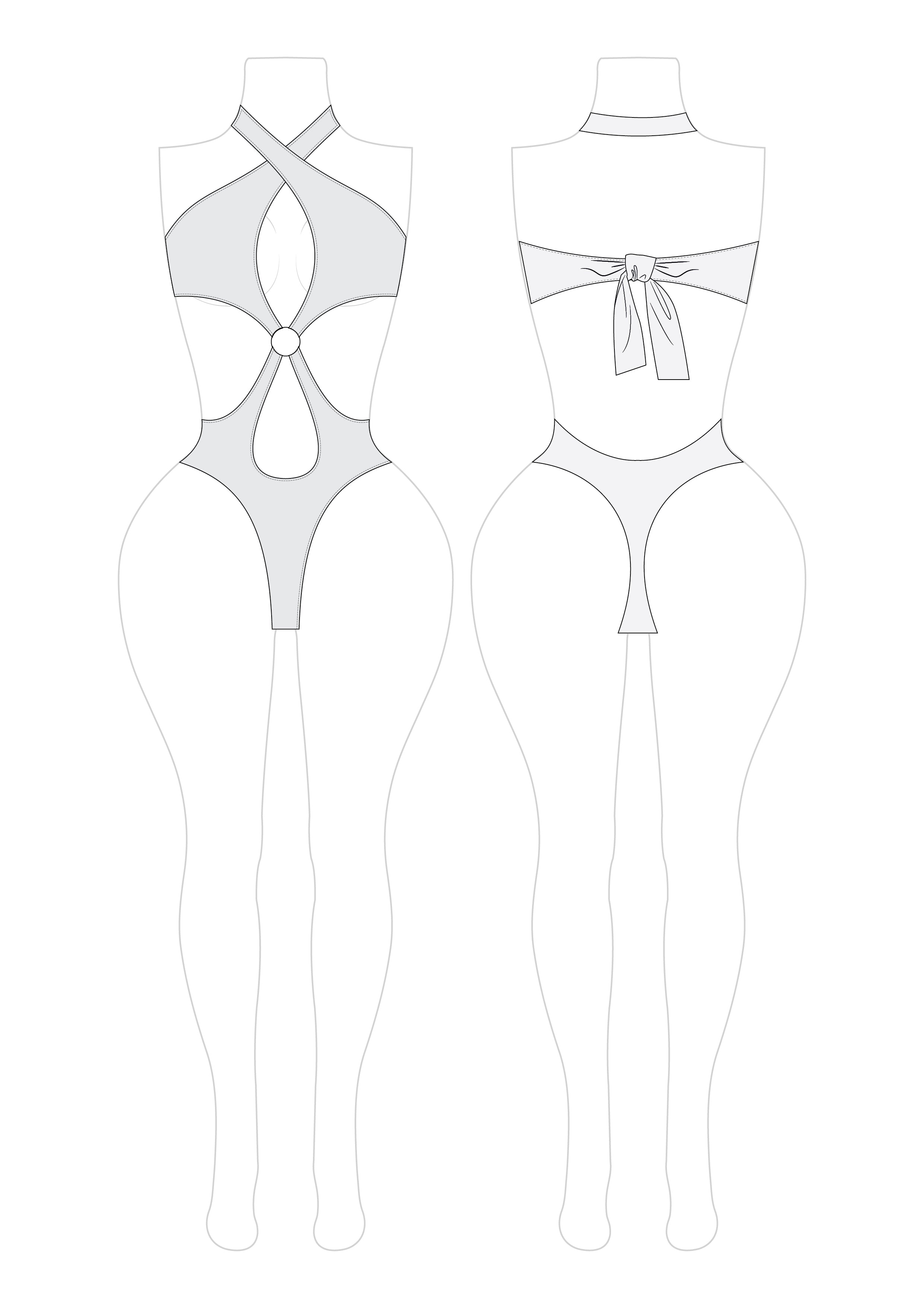 Romspattern™ Leopard Monokini  Pattern PDF