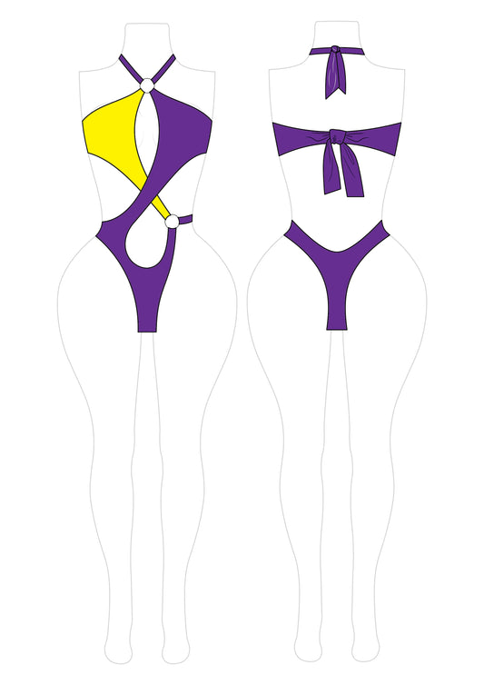 Romspattern™ PalmTwist Monokini Sewing Pattern PDF