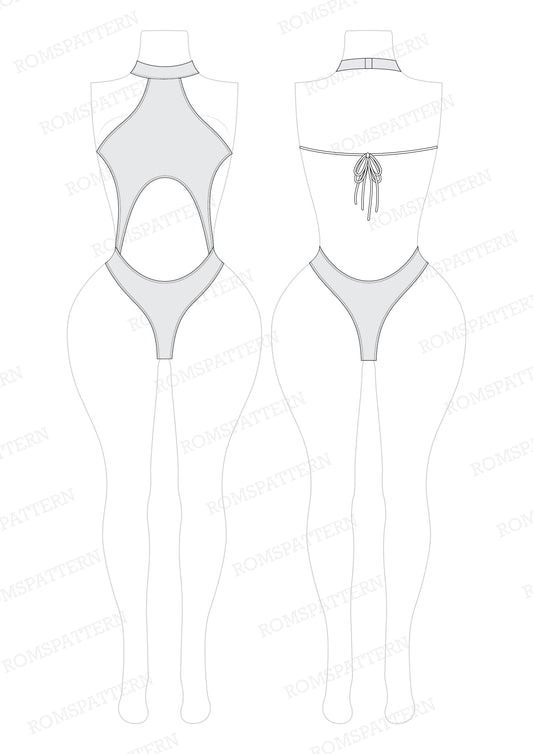 Romspattern™ CoreHalo Monokini Sewing Pattern PDF