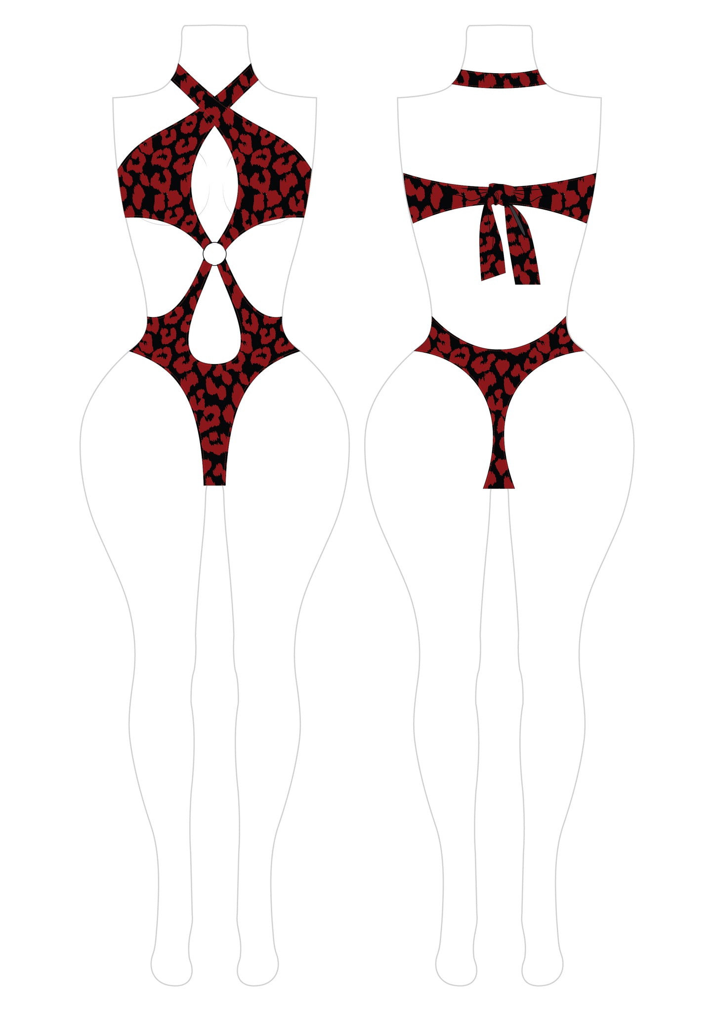 Romspattern™ Leopard Monokini  Pattern PDF