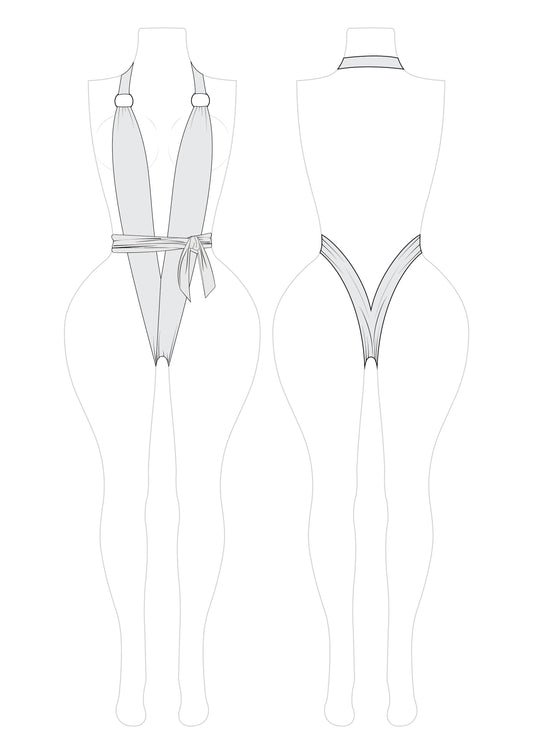 Romspattern™ ScarletTie Bodysuit Sewing Pattern (PDF)