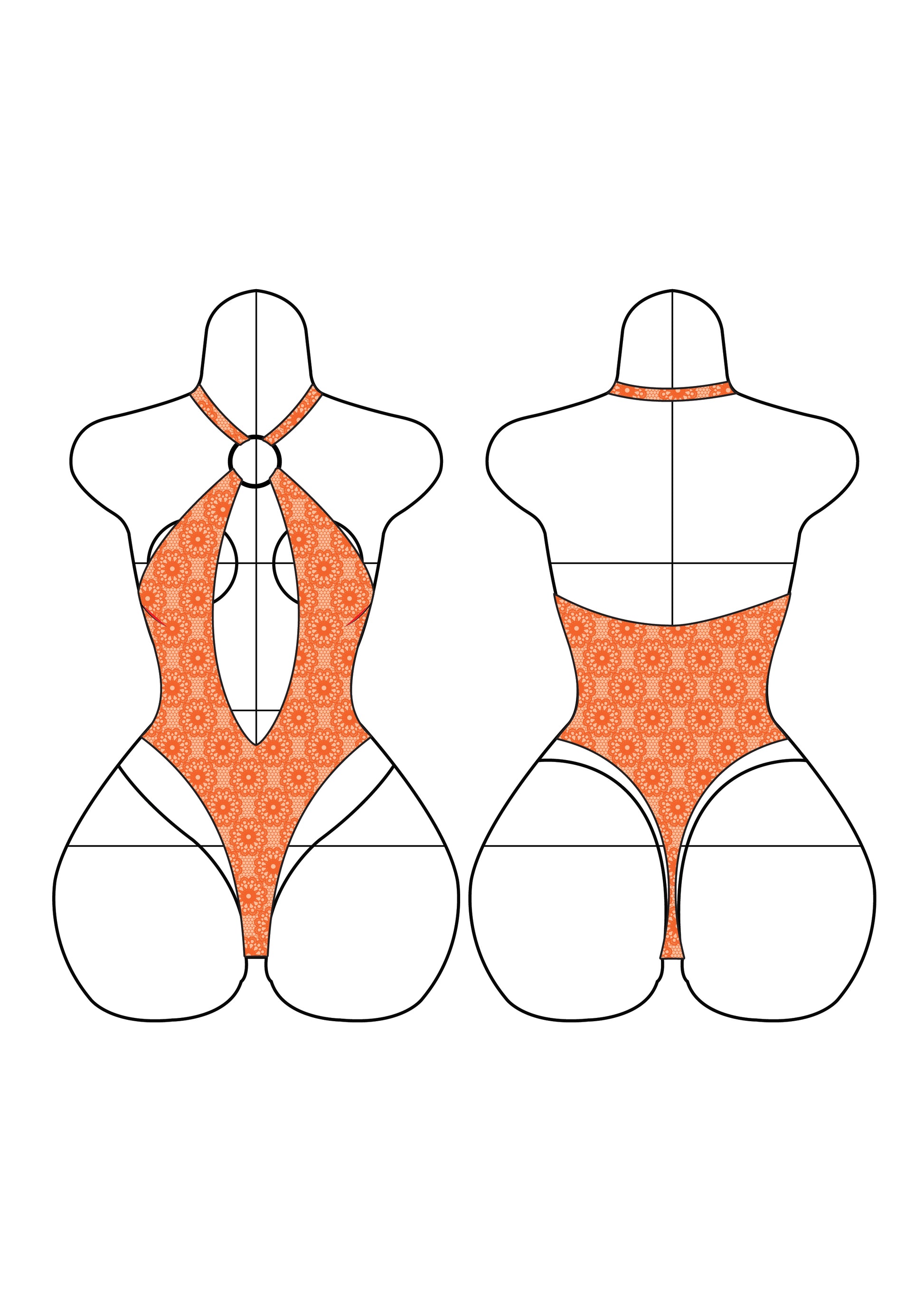 Romspattern™sunloop monokini Sewing Pattern PDF