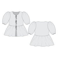 Romspattern™ Blouse with bows  Sewing Pattern (PDF)