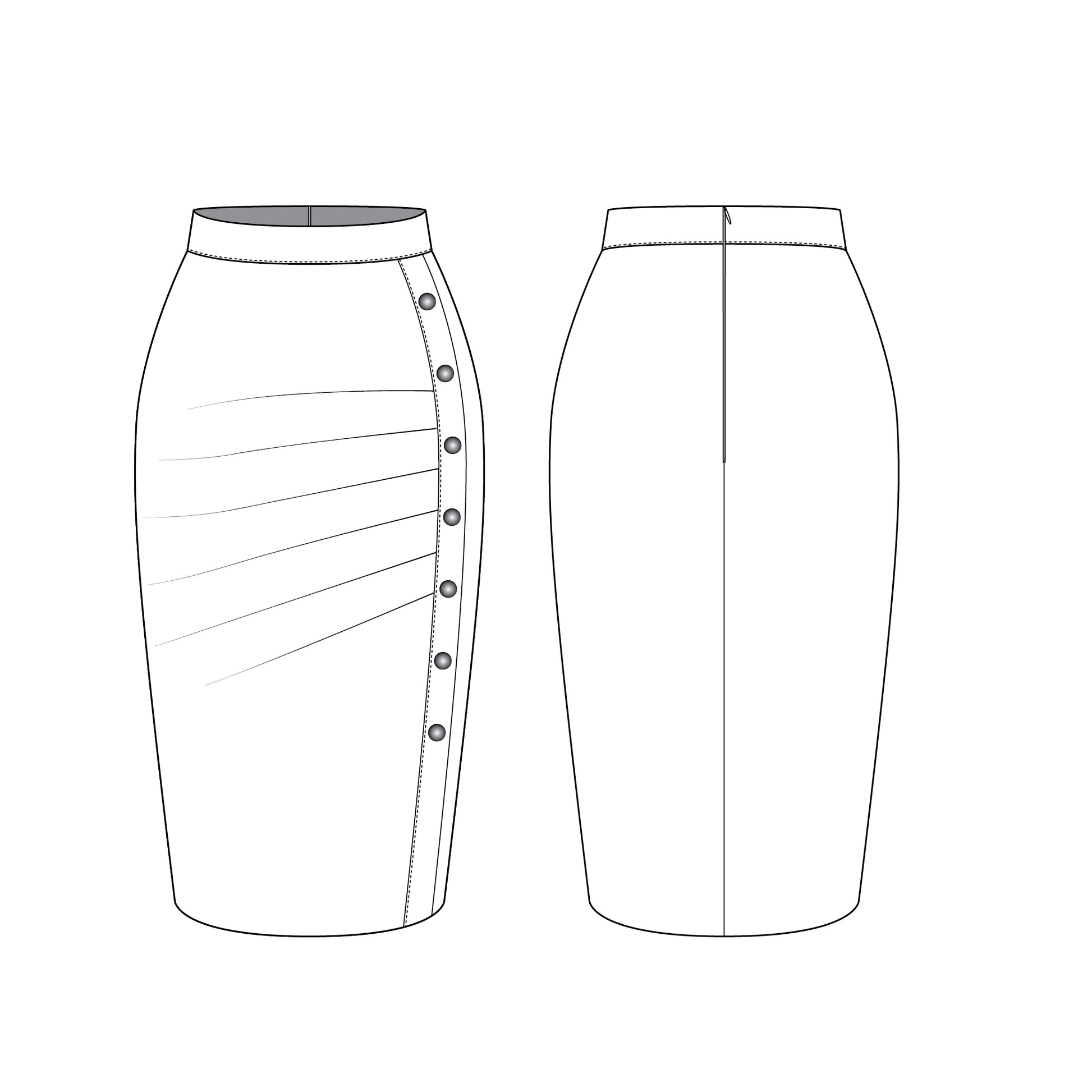 Romspattern™ SideRush Skirt Sewing Pattern (PDF)