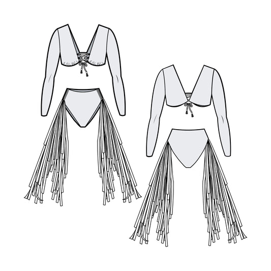 Romspattern™ FringeBloom Set  Sewing Pattern (PDF)