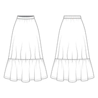 Romspattern™ SaffronFlow Maxi Skirt Sewing Pattern (PDF)
