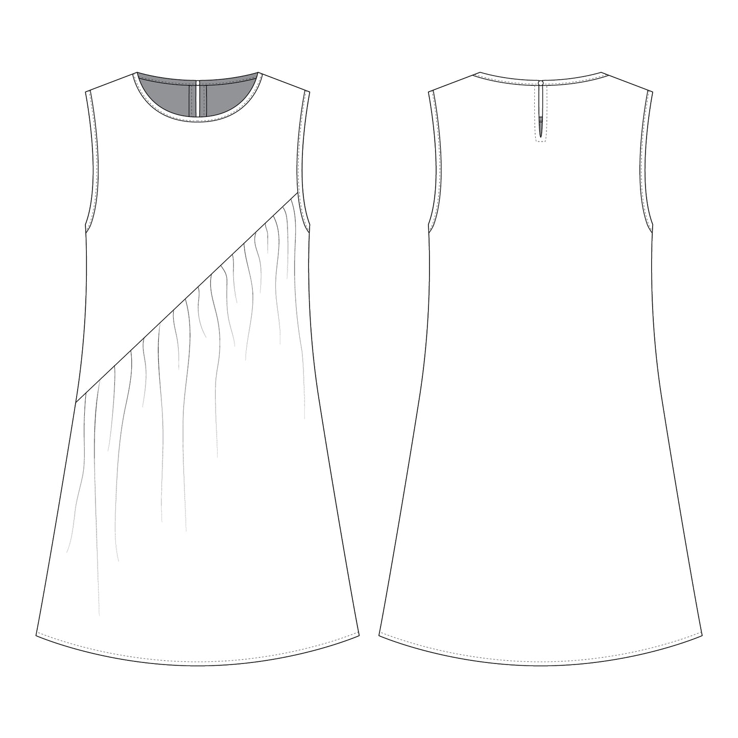 Romspattern™ DriftEase Shift Dress Sewing Pattern (PDF)