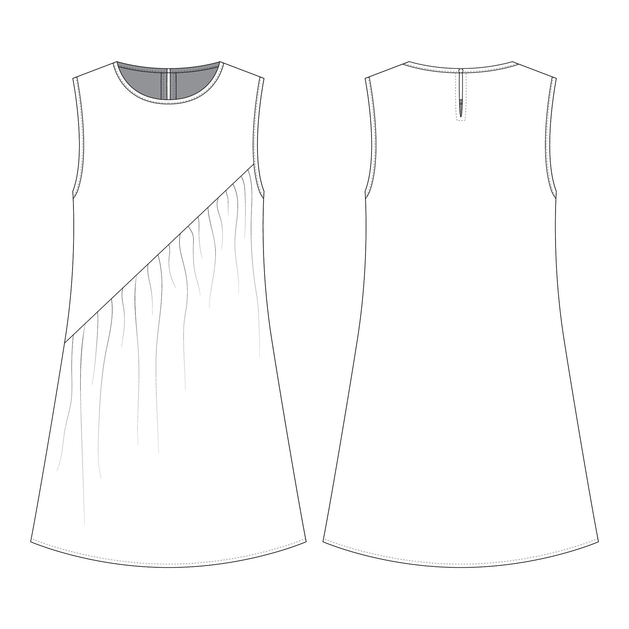 Romspattern™ DriftEase Shift Dress Sewing Pattern (PDF)