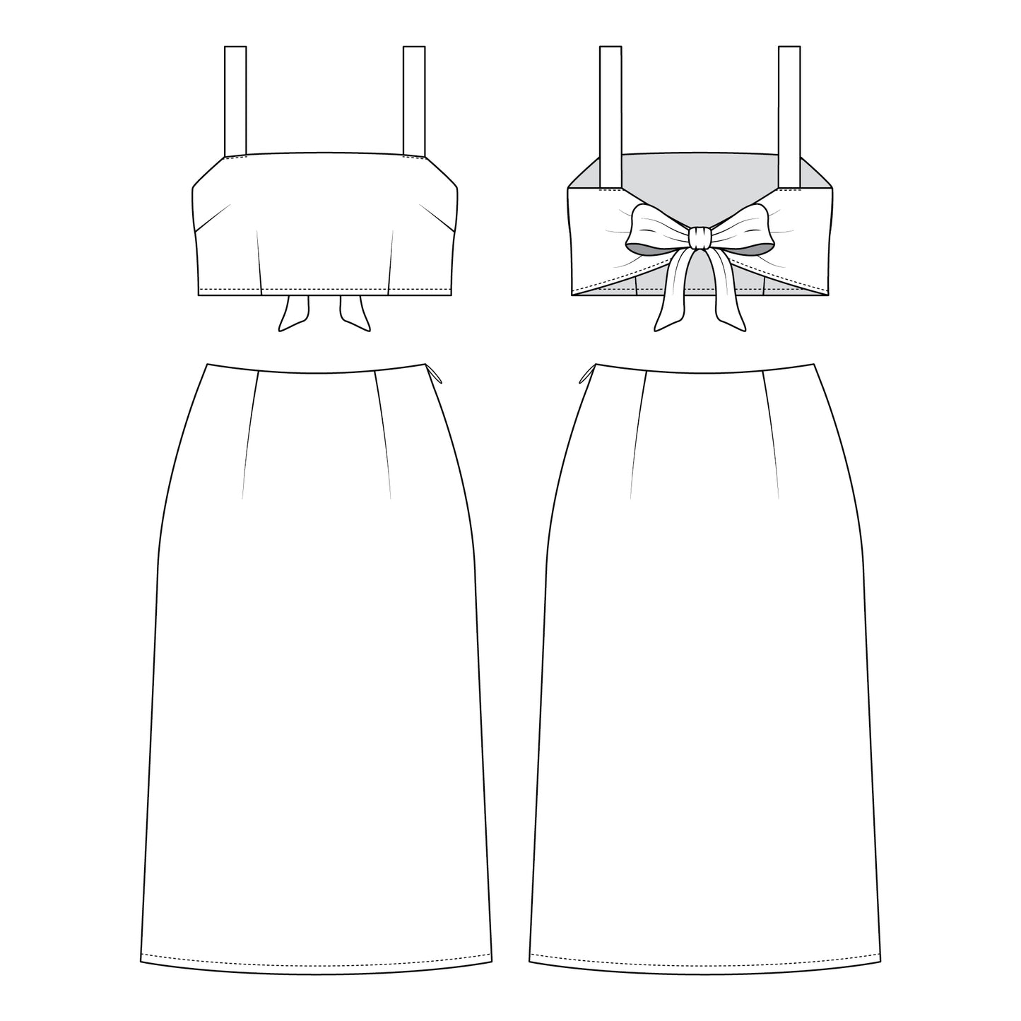Romspattern™ BowBack Grace Set Sewing Pattern (PDF)