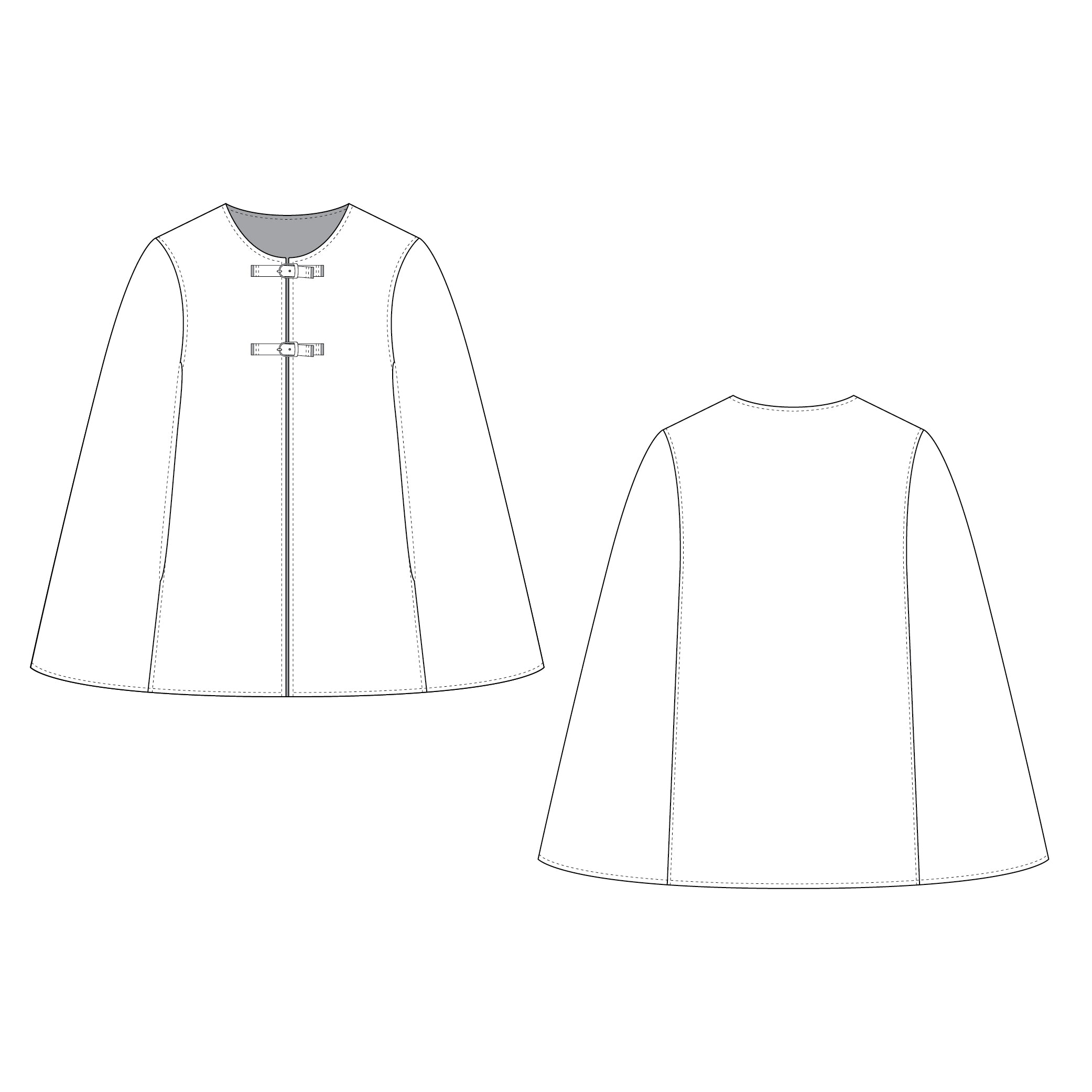Romspattern™ BuckleCape Coat Sewing Pattern
