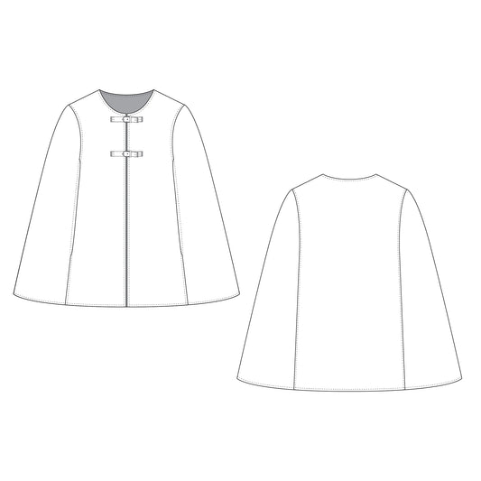 Romspattern™ BuckleCape Coat Sewing Pattern
