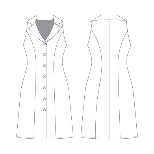 Romspattern™ CurveLine Shirt Dress Sewing Pattern