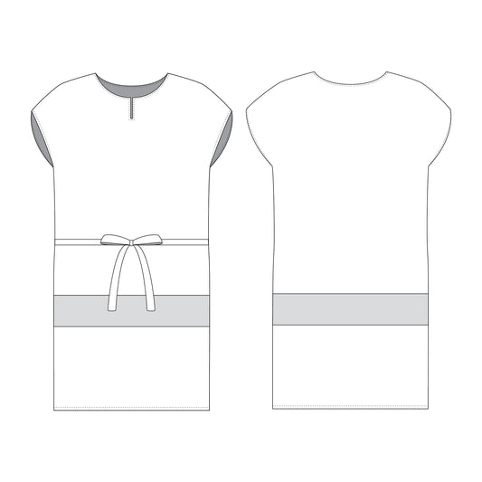 Romspattern™ ColorBlock Belt Dress Sewing Pattern