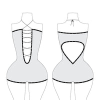PetalSpire Lace-Up Bodysuit Sewing Pattern