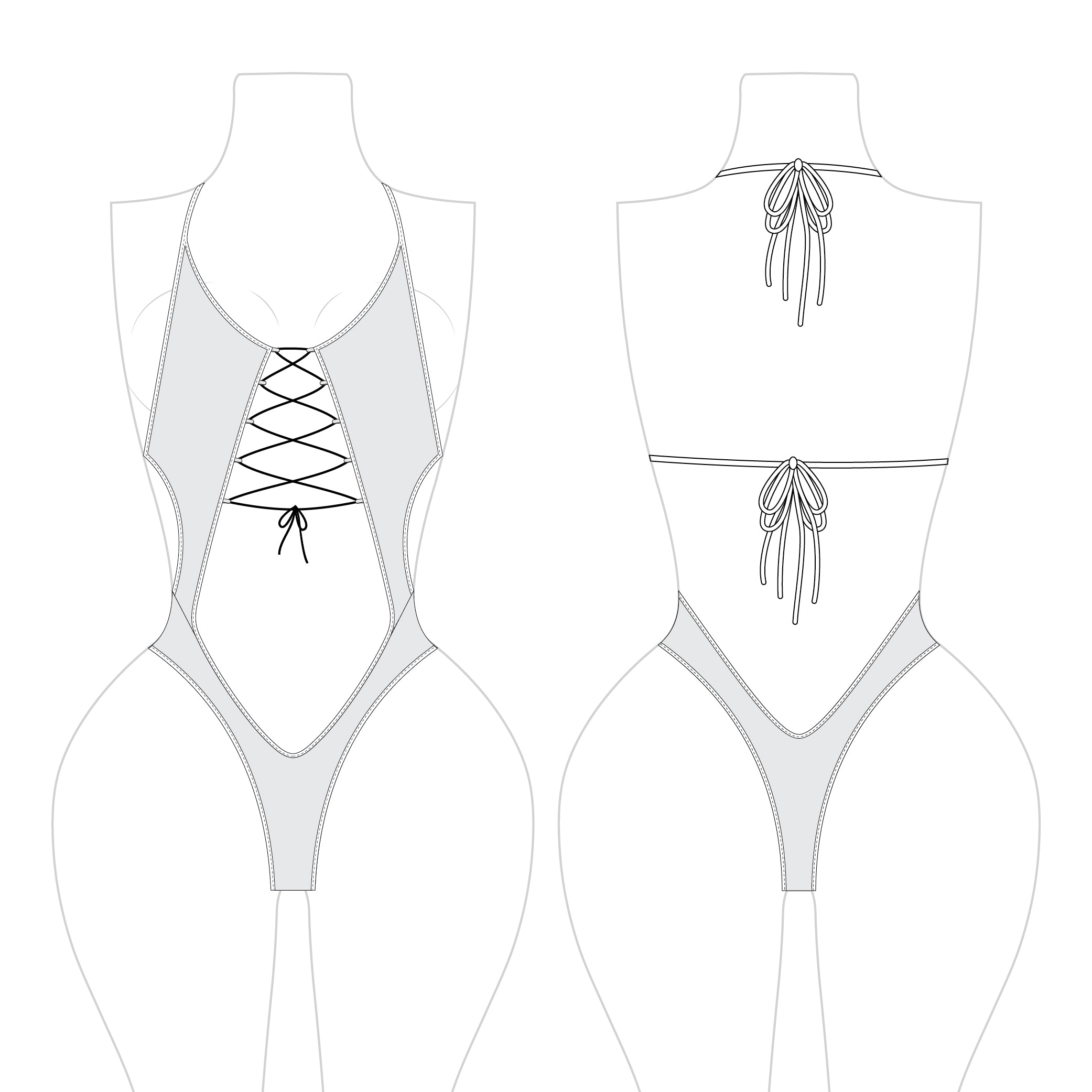 Romspattern™ Mint Panther One-Piece Sewing Pattern PDF
