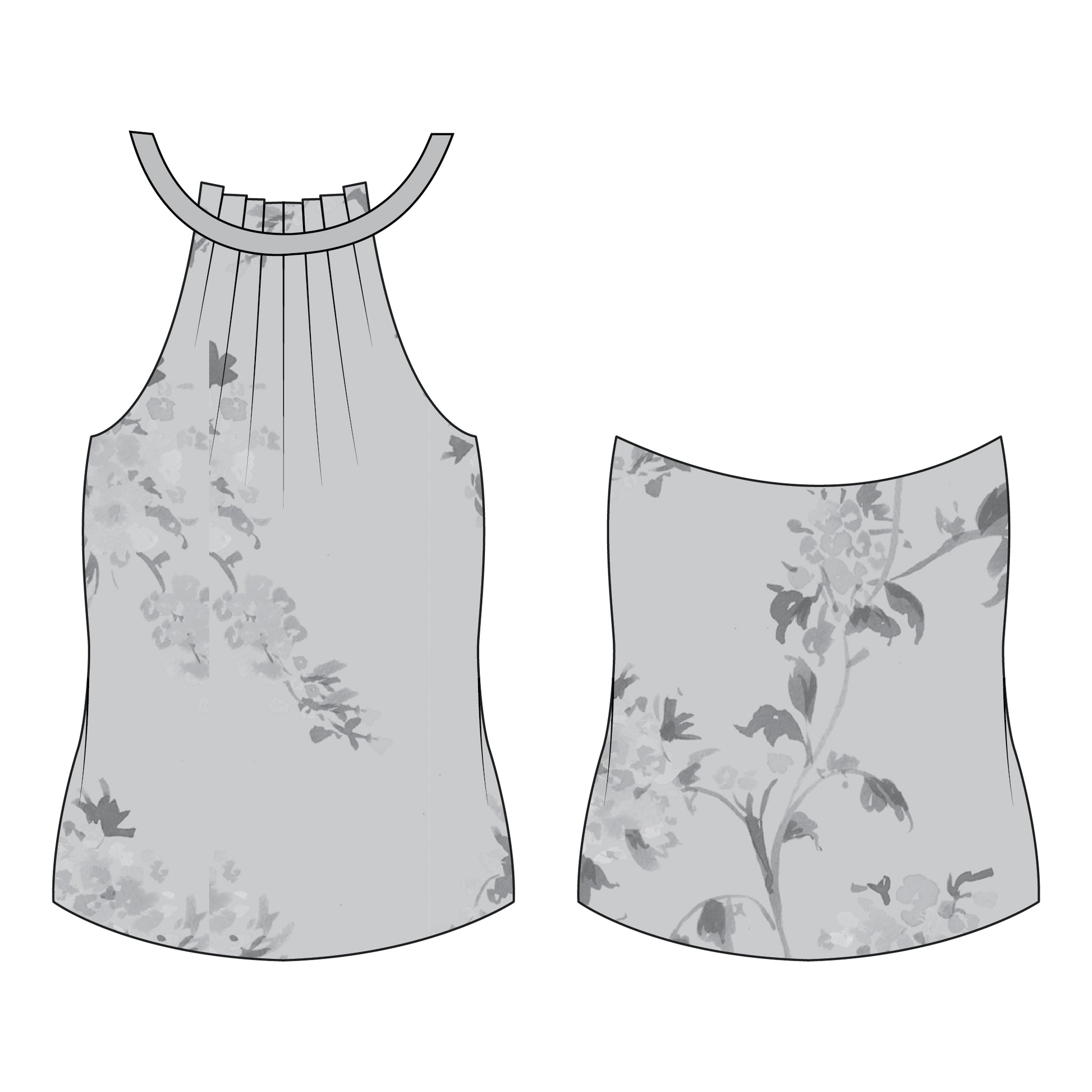 Romspattern™ PleatNeck Halter  Sewing Pattern