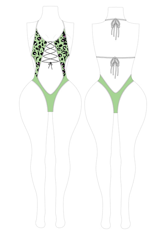Romspattern™ Mint Panther One-Piece Sewing Pattern PDF