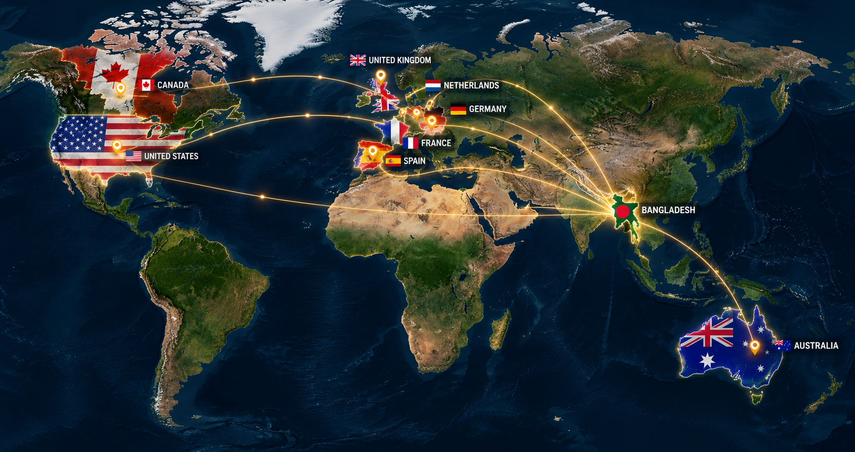 RomsPattern Global Buyer Network Map